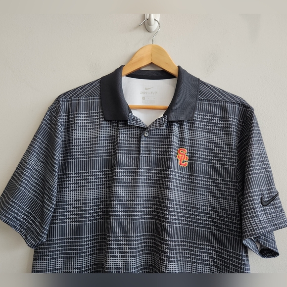 USC Trojans Nike Dri-Fit Performance Stretch Golf Polo Shirt Men's Size Medium - Picture 2 of 6